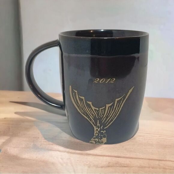 Starbucks 2012 Bone China Siren Crown Mermaid Gold Brown Mug Coffee Cup - Picture 4 of 13